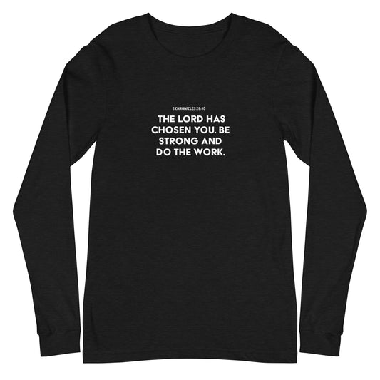 1 Chronicles 28:10 Unisex Long-Sleeve Tee