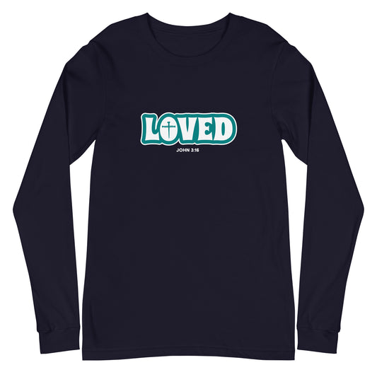 Loved (John 3:16) Unisex Long-Sleeve Tee
