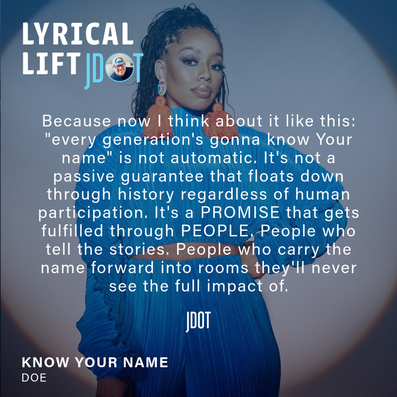 NEW LYRICAL LIFT: "KNOW YOUR NAME" BY DOE