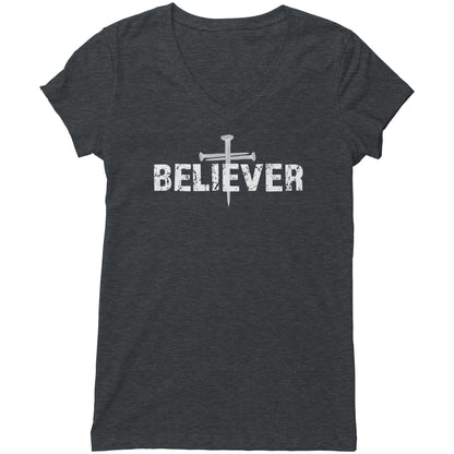 Believer Women's V-Neck Tee