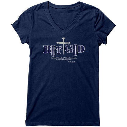 But God Women's V-Neck Tee