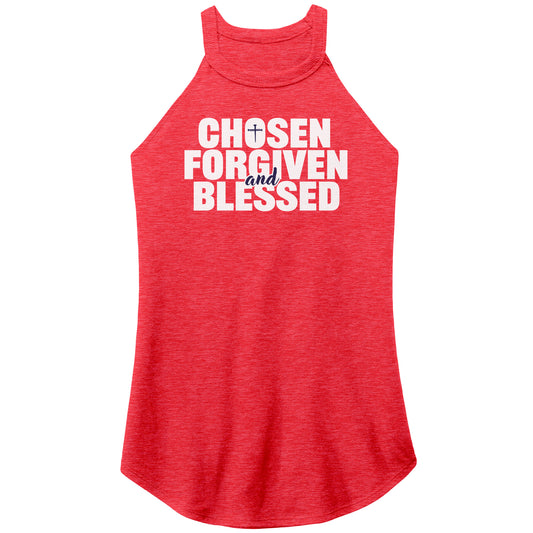 Chosen, Forgiven & Blessed Women's Rocker Tank