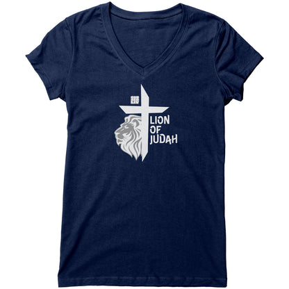 Lion of Judah Women's V-Neck Tee