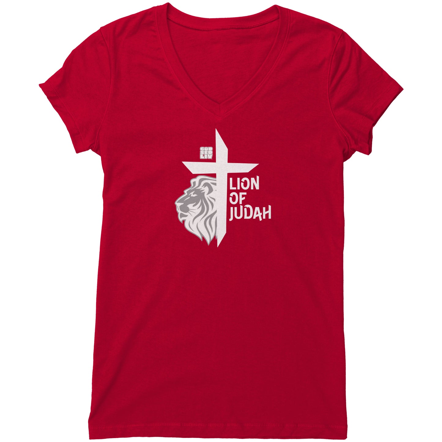 Lion of Judah Women's V-Neck Tee