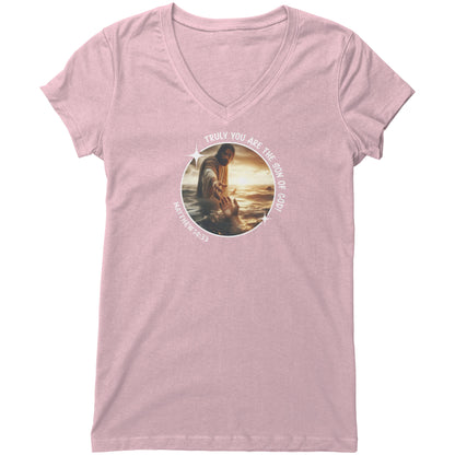 Matthew 14:33 Women's V-Neck Tee