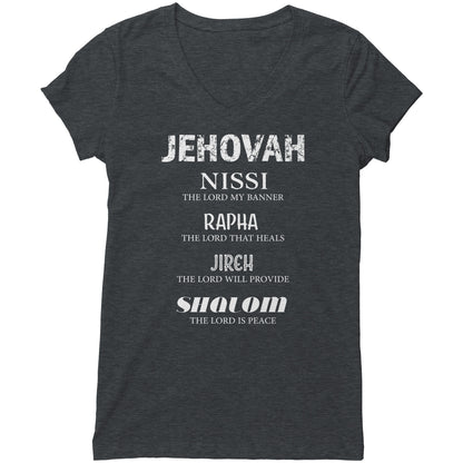 The Names of God Women's V-Neck Tee