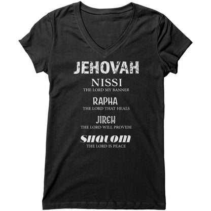 The Names of God Women's V-Neck Tee
