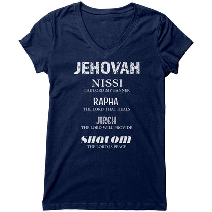 The Names of God Women's V-Neck Tee