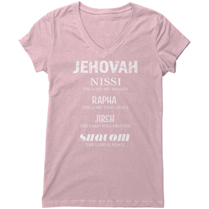 The Names of God Women's V-Neck Tee
