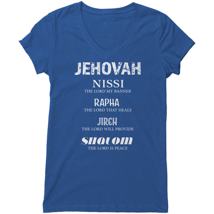 The Names of God Women's V-Neck Tee