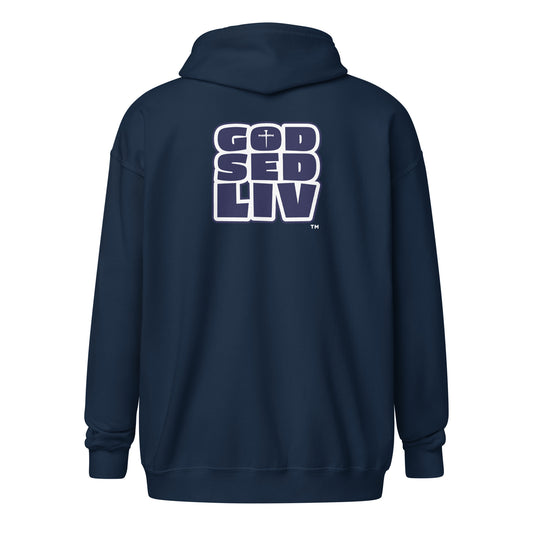 YHWH/God Sed Liv Unisex Full-Zip Hoodie