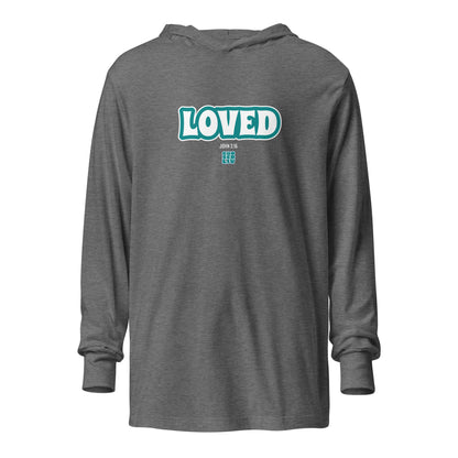 Loved (John 3:16) Hooded Long-Sleeve Tee