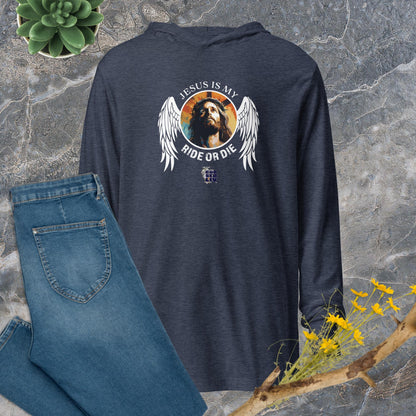 Jesus Is My Ride or Die Hooded Long-Sleeve Tee