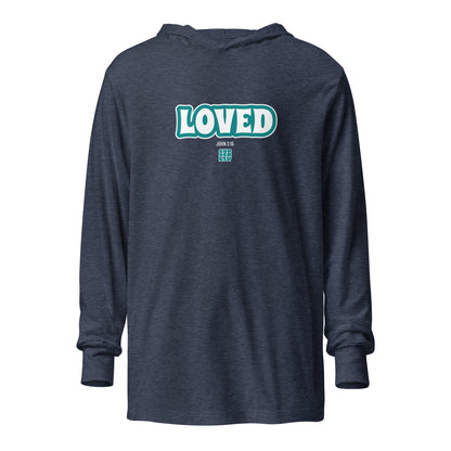 Loved (John 3:16) Hooded Long-Sleeve Tee