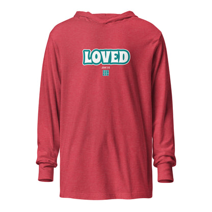 Loved (John 3:16) Hooded Long-Sleeve Tee