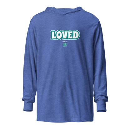 Loved (John 3:16) Hooded Long-Sleeve Tee