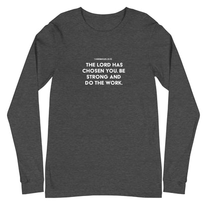 1 Chronicles 28:10 Unisex Long-Sleeve Tee
