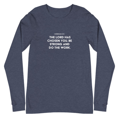 1 Chronicles 28:10 Unisex Long-Sleeve Tee