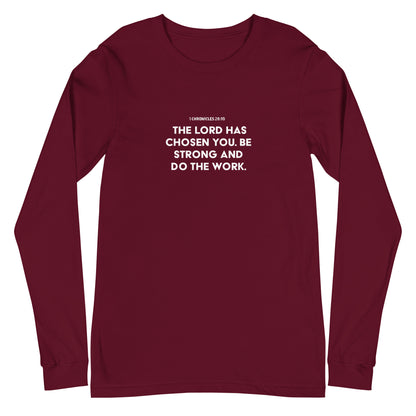 1 Chronicles 28:10 Unisex Long-Sleeve Tee