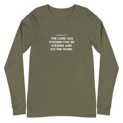 1 Chronicles 28:10 Unisex Long-Sleeve Tee