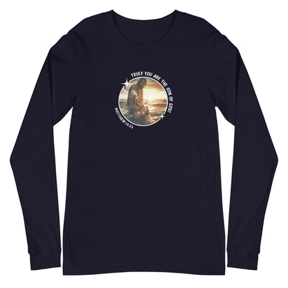 Matthew 14:33 Unisex Long-Sleeve Tee