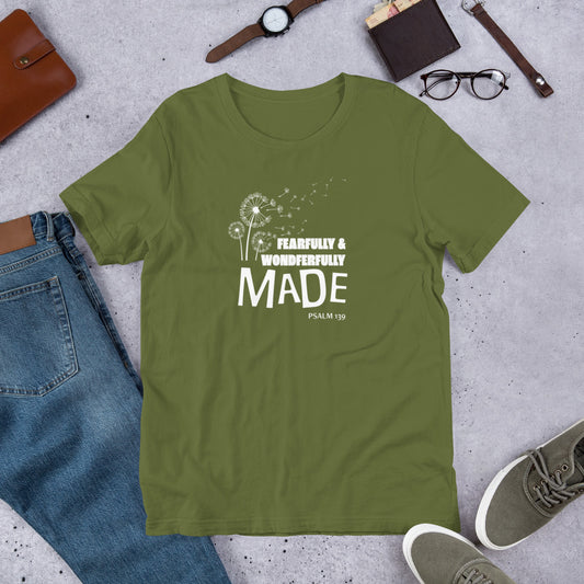 Fearfully & Wonderfully Made Unisex t-shirt