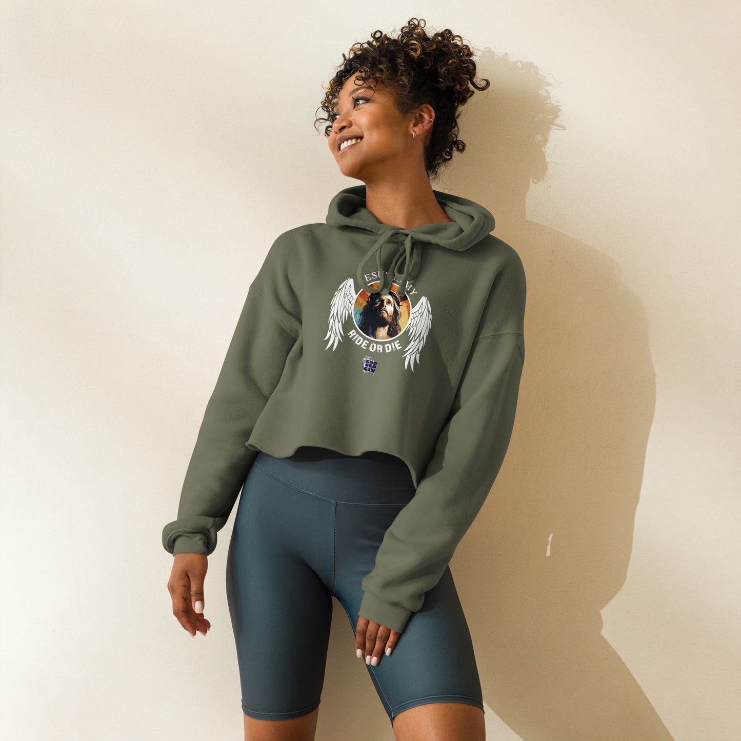 Jesus Is My Ride or Die Crop Hoodie