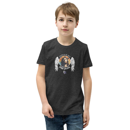 Jesus Is My Ride or Die Youth Short Sleeve Tee