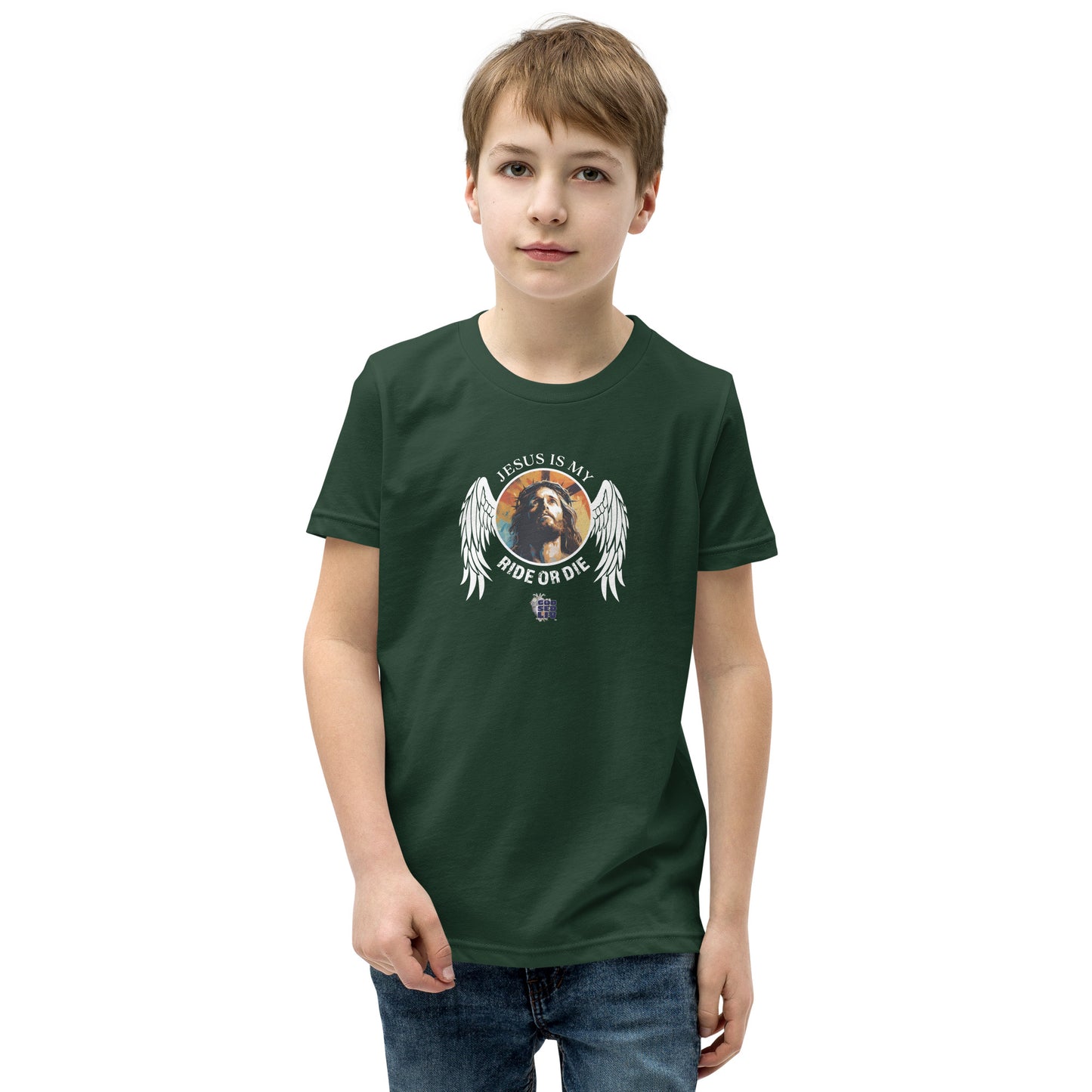 Jesus Is My Ride or Die Youth Short Sleeve Tee