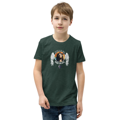 Jesus Is My Ride or Die Youth Short Sleeve Tee
