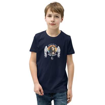 Jesus Is My Ride or Die Youth Short Sleeve Tee