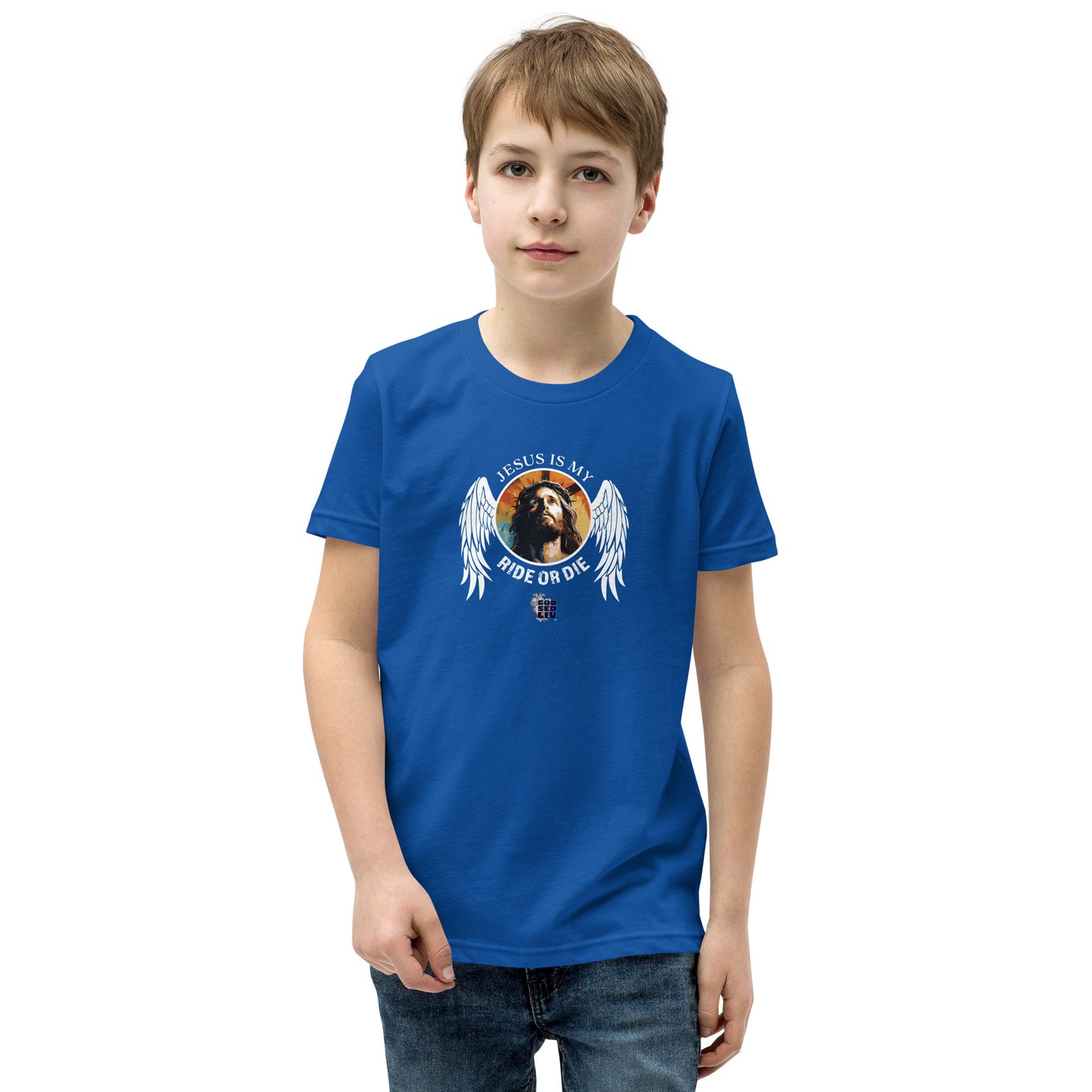 Jesus Is My Ride or Die Youth Short Sleeve Tee