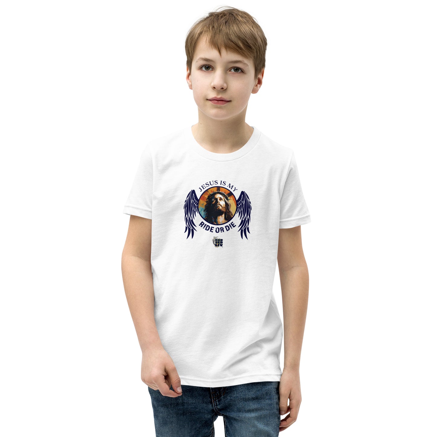Jesus Is My Ride or Die Youth Short Sleeve Tee